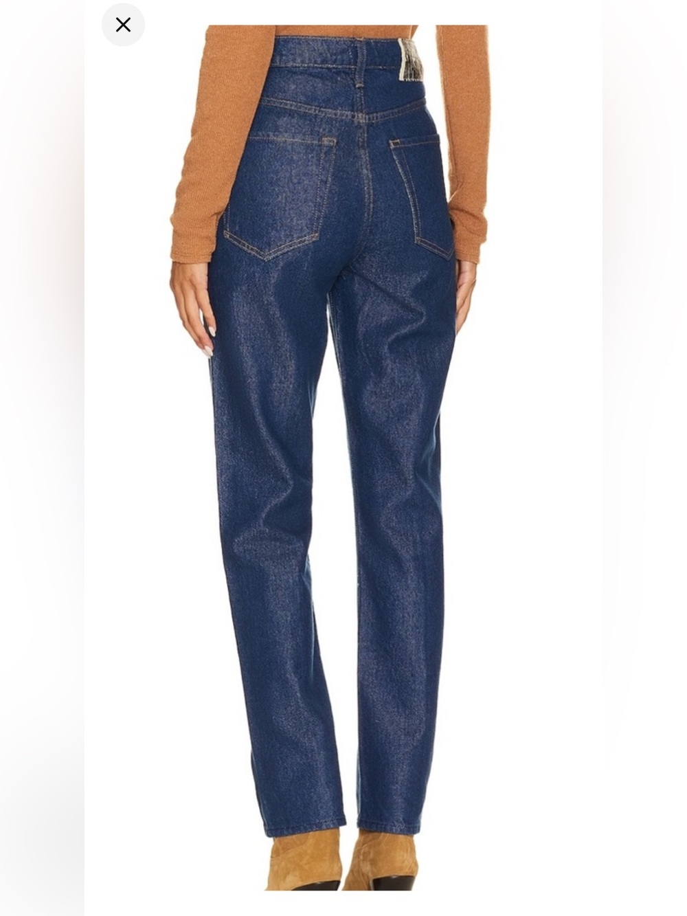 Mother Snacks The Pin Up Tippy Top denim-color- clean your plate